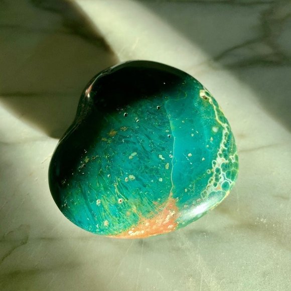 Ocean Jasper Heart - Picture 8 of 9